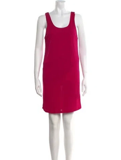 Pre-owned Tom Ford Scoop Neck Mini Dress In Pink