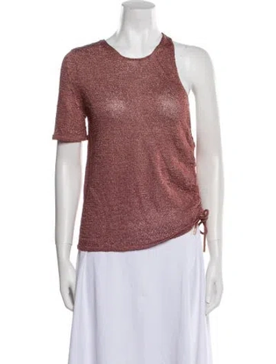 Pre-owned Tom Ford Scoop Neck Short Sleeve Top In Pink