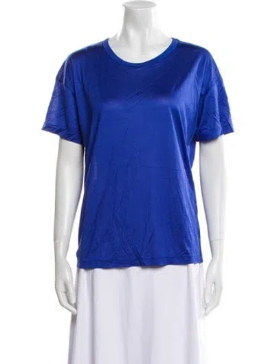 Pre-owned Tom Ford Scoop Neck Short Sleeve T-shirt In Blue