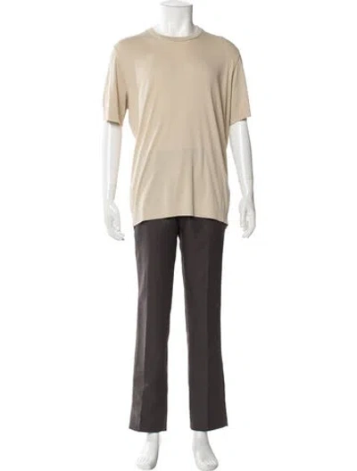 Pre-owned Tom Ford Scoop Neck Short Sleeve T-shirt In Neutral