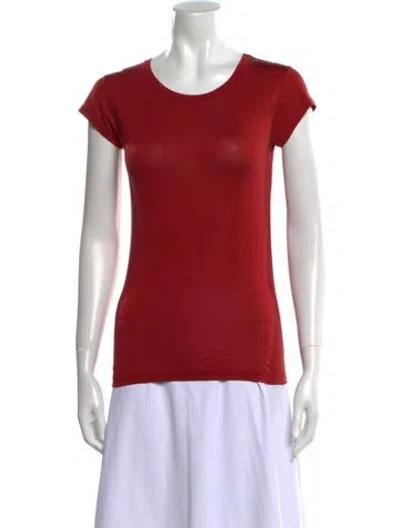 Pre-owned Tom Ford Scoop Neck Short Sleeve T-shirt In Red