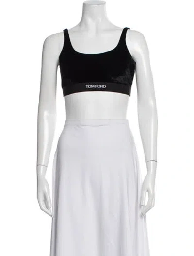 Pre-owned Tom Ford Scoop Neck Sleeveless Sports Bra In Black