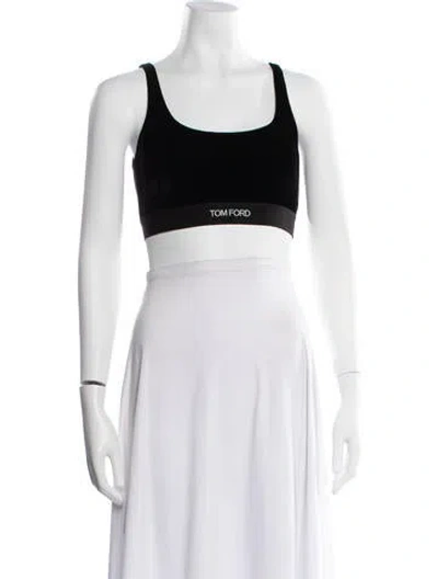 Pre-owned Tom Ford Scoop Neck Sleeveless Sports Bra In Black