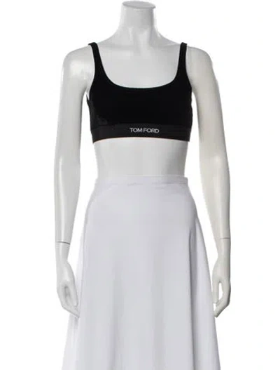 Pre-owned Tom Ford Scoop Neck Sleeveless Sports Bra In Blue