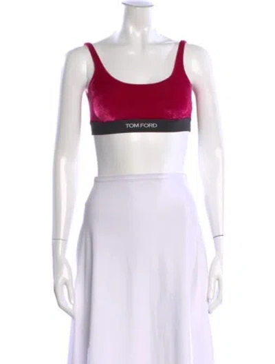 Pre-owned Tom Ford Scoop Neck Sleeveless Sports Bra In White