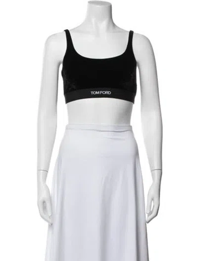 Pre-owned Tom Ford Scoop Neck Sleeveless Sports Bra In White