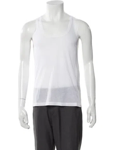Pre-owned Tom Ford Scoop Neck Sleeveless Tank W/ Tags In White