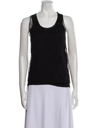 Pre-owned Tom Ford Scoop Neck Sleeveless Top In Black