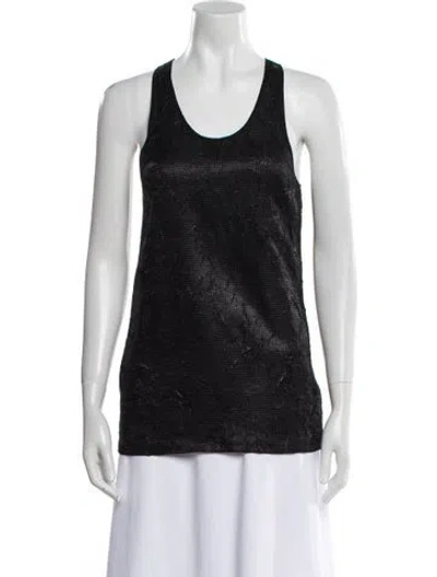 Pre-owned Tom Ford Scoop Neck Sleeveless Top In Black
