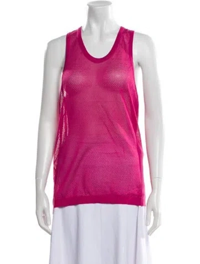Pre-owned Tom Ford Scoop Neck Sleeveless Top In Pink