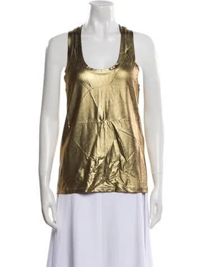 Pre-owned Tom Ford Scoop Neck Sleeveless Top In White