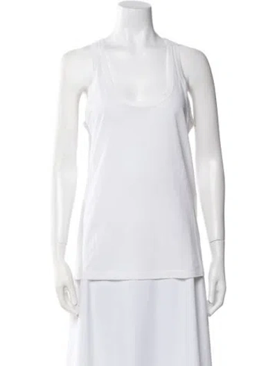 Pre-owned Tom Ford Scoop Neck Sleeveless Top In White