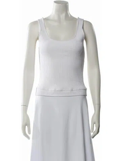 Pre-owned Tom Ford Scoop Neck Sleeveless Top In White