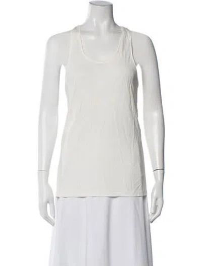 Pre-owned Tom Ford Scoop Neck Sleeveless Top In White
