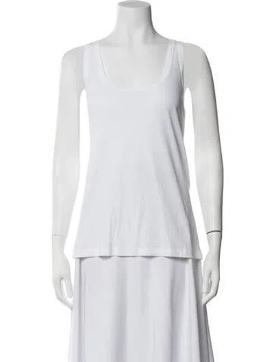 Pre-owned Tom Ford Scoop Neck Sleeveless Top In White