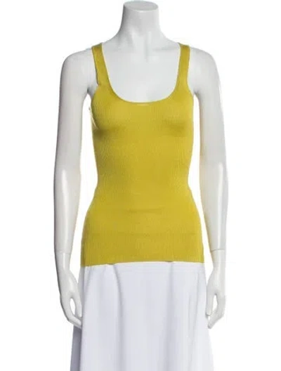 Pre-owned Tom Ford Scoop Neck Sleeveless Top In Yellow