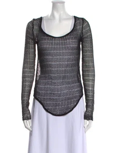 Pre-owned Tom Ford Scoop Neck Sweater In Black