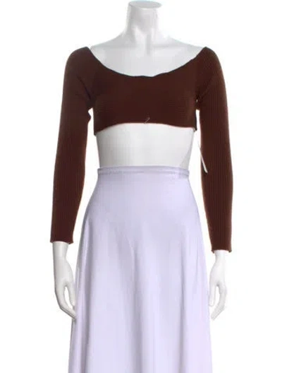 Pre-owned Tom Ford Scoop Neck Sweater In Brown