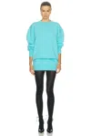 Tom Ford Sculptural Double Face Mini Dress In Blue