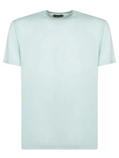 Tom Ford Sea Green Lyocell Blend T-shirt In Glassgreen