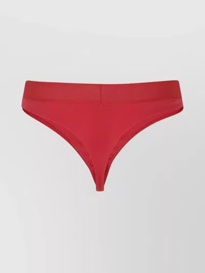 Tom Ford Seamless Elastic Waistband Thong In Red
