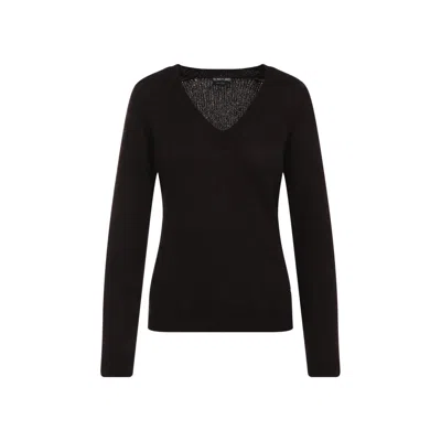 Tom Ford Seamless V-neck Top In Brown