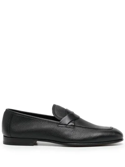 Tom Ford Gigi Twisted-band Loafers In Supple Leather In Black