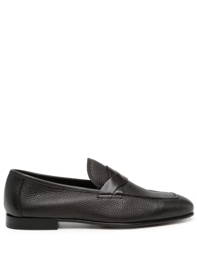 Tom Ford Sean Twist-detail Leather Loafers In Black