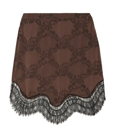 Tom Ford Sector Skirt In Brown