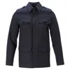 Tom Ford Secured Button Jacket With Pockets In Navy Blue Cotton In Blue