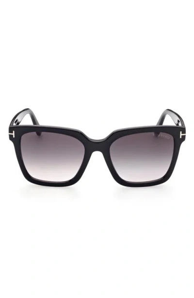 Tom Ford Selby 55mm Square Sunglasses In Black