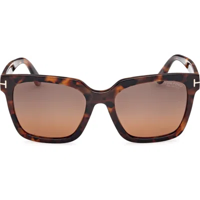 Tom Ford Selby 55mm Square Sunglasses