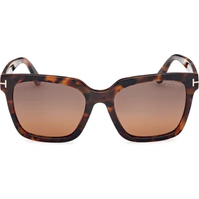 TOM FORD TOM FORD SELBY 55MM SQUARE SUNGLASSES