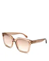 Tom Ford Selby Square Sunglasses, 54mm In Shiny Rose/brown Sand Gradient