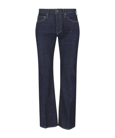 Tom Ford Selvedge Bootcut Cotton Jeans In Blue