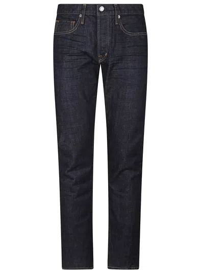 Tom Ford Selvedge Denim Slim Jeans In Blue