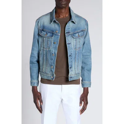 Tom Ford Selvedge Icon Denim Jacket In Washed Indigo
