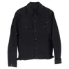 Tom Ford Selvedge Jacket With Pockets In Black Cotton Denim In Black