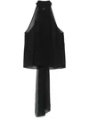 Tom Ford Semi-sheer Silk Blouse In Black