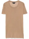 Tom Ford Semi-sheer T-shirt In Brown
