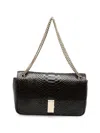 Tom Ford Semi Shiny Printed Python Chain Shoulder Bag In Black