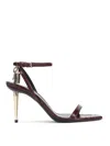 Tom Ford Padlock 90 Python Print Leather Sandals In Multi