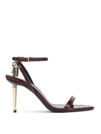 TOM FORD SEMI SHINY PRINTED PYTHON SANDALS
