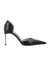 Tom Ford Printed Python D'orsay Pump In Black