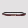 Tom Ford Croc-effect Leather Belt In Red