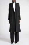 Tom Ford Sequined Wool Blend Crepe Double Breasted Coat Clothing In Black