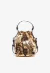 Tom Ford Small Disco Sequined Bucket Bag In Gold