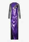 Tom Ford Ls Liquid Sequins Evening Dr In Purple