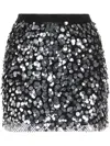 Tom Ford Sequin Mesh Miniskirt In Multi