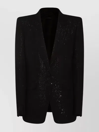TOM FORD SEQUIN EMBELLISHED NOTCHED LAPEL BLAZER